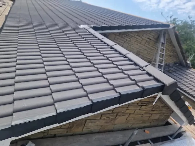 A completed tiled roof by Green Roofing